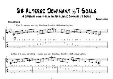 G# Altered Dominant bb7 Scale (4 Ways to Play)