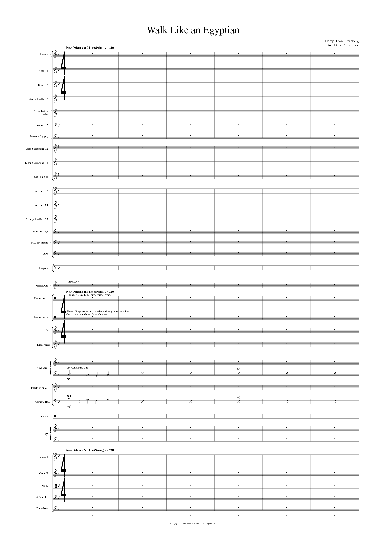 Walk Like An Egyptian (arr. Daryl McKenzie)