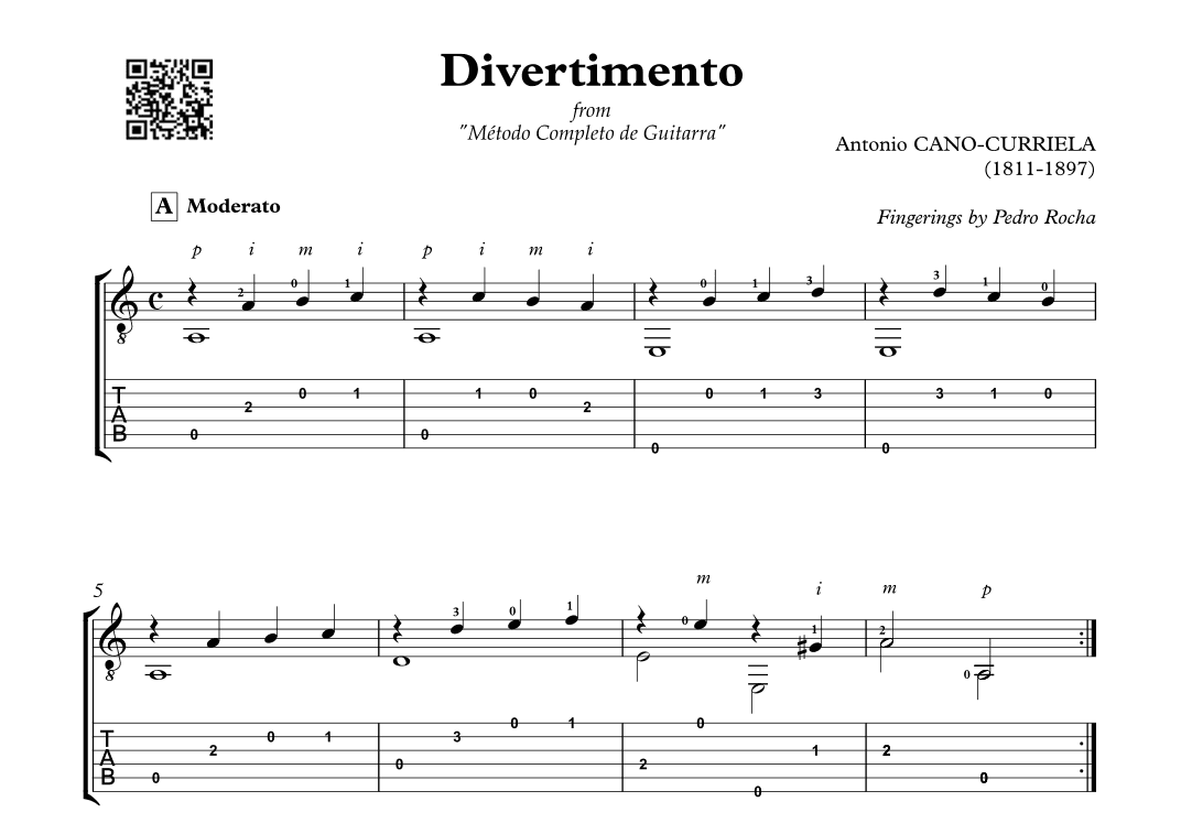 Divertimento (arr. Tuhu Guitar Editions)