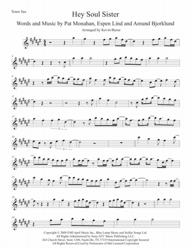 Hey, Soul Sister (arr. Kevin Busse)