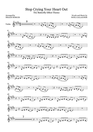 Stop Crying Your Heart Out (arr. Braian Borges)