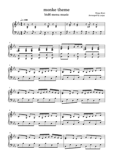 BTD6 Title Music (Party Time) (arr. yujay)