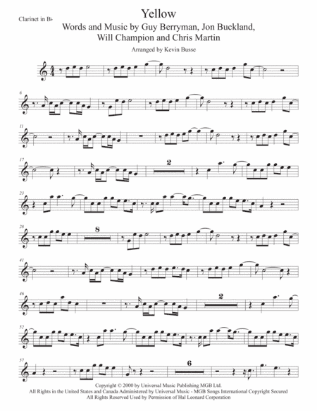 Yellow (arr. Kevin Busse)