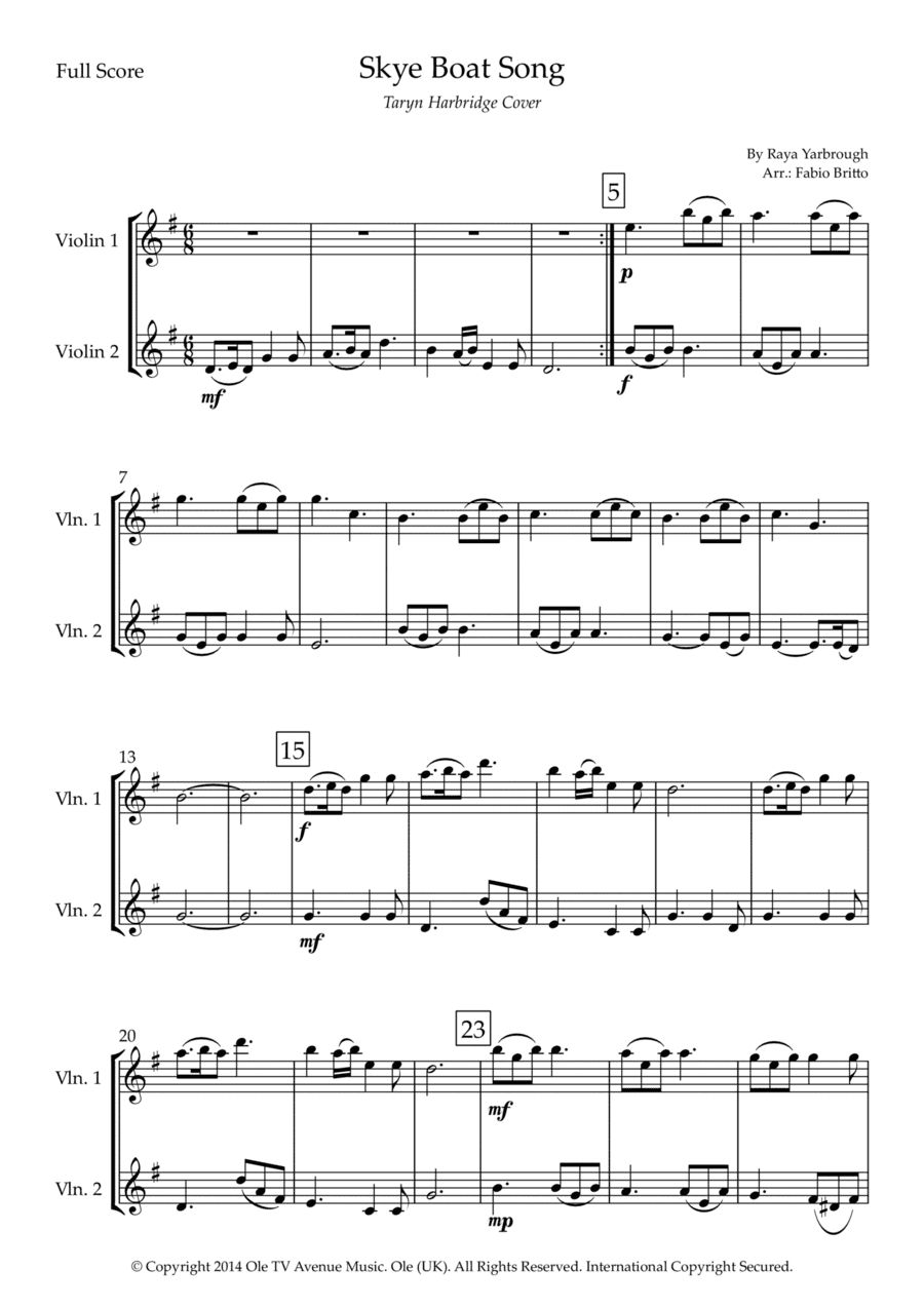 Skye Boat Song (arr. Fabio Britto)