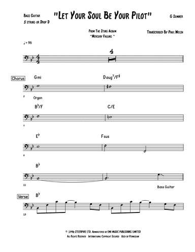 Let Your Soul Be Your Pilot (arr. Accubass)
