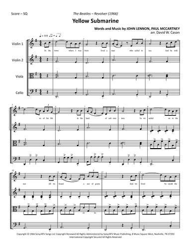 Yellow Submarine (arr. David W. Cason)