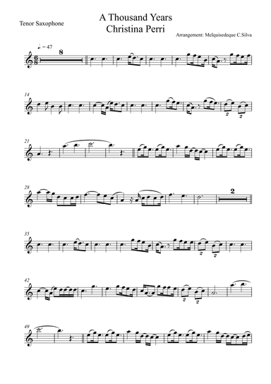 A Thousand Years (arr. Melquisedeque C.Silva)