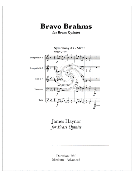 Bravo Brahms for Brass Quintet (arr. James Haynor)