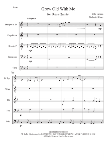Grow Old With Me (arr. Nathaniel Hontz)