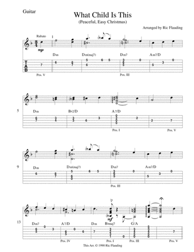What Child Is This (Guitar) (arr. Ric Flauding)