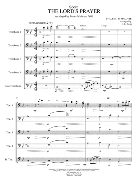 The Lord's Prayer (arr. E. E. Biggs)