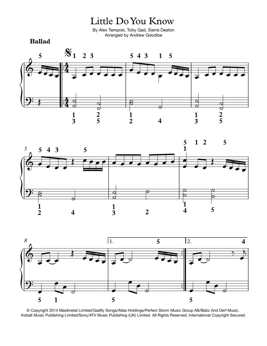 Little Do You Know (arr. Andrew Goodloe)