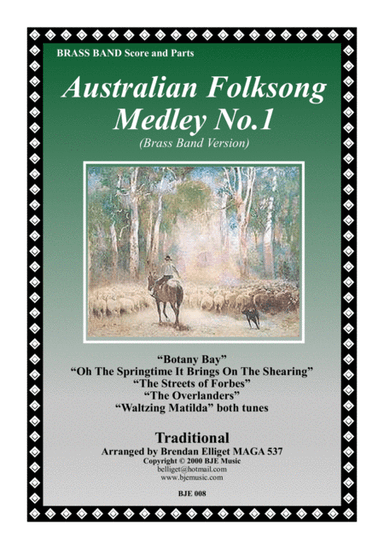 Australian Folksong Medley No. 1 - Brass Band  Score and Parts PDF (arr. Brendan Elliget)