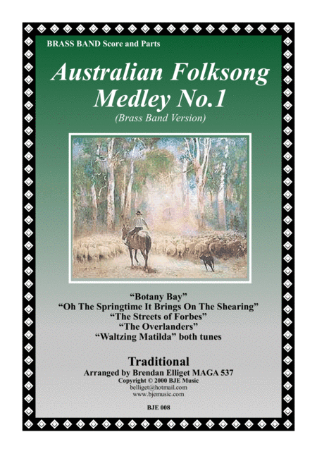 Australian Folksong Medley No. 1 - Brass Band  Score and Parts PDF (arr. Brendan Elliget)