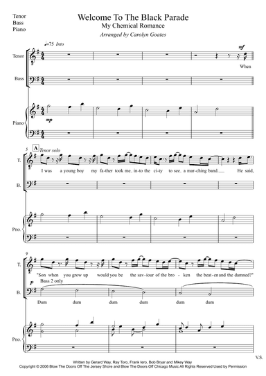 Welcome To The Black Parade (arr. Carolyn Goates)