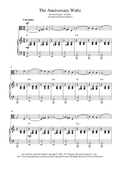 The Anniversary Waltz (arr. Kaiserin Rebecca)