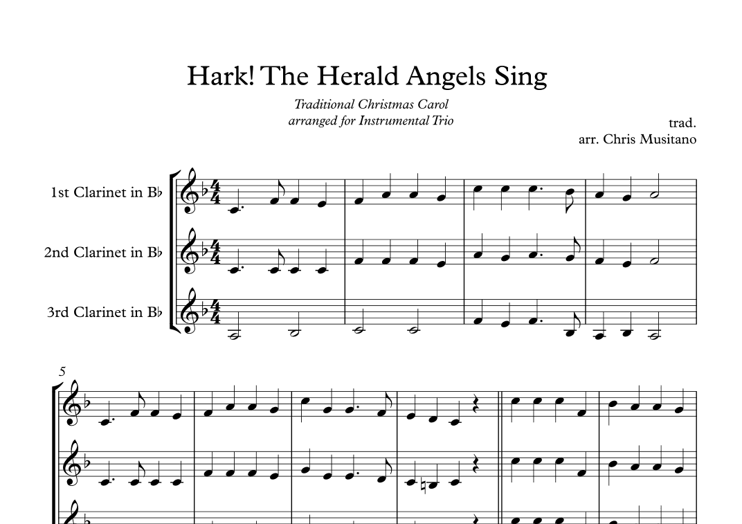 Hark! The Herald Angels Sing (arr. Chris Musitano)