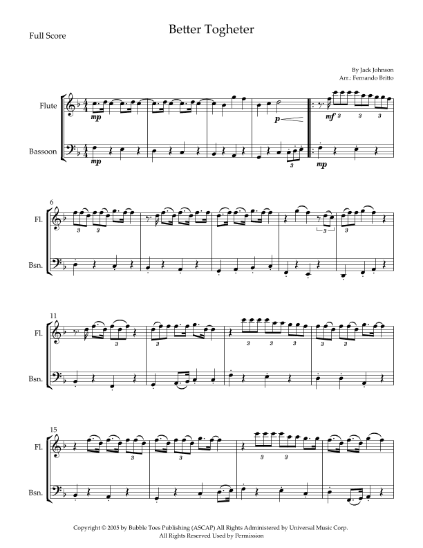Better Together (arr. Fernando Britto)