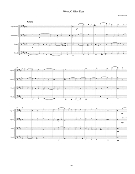 Weep, O Mine Eyes (arr. Kenneth D. Friedrich)