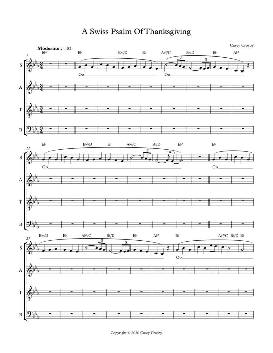 A Swiss Psalm Of Thanksgiving