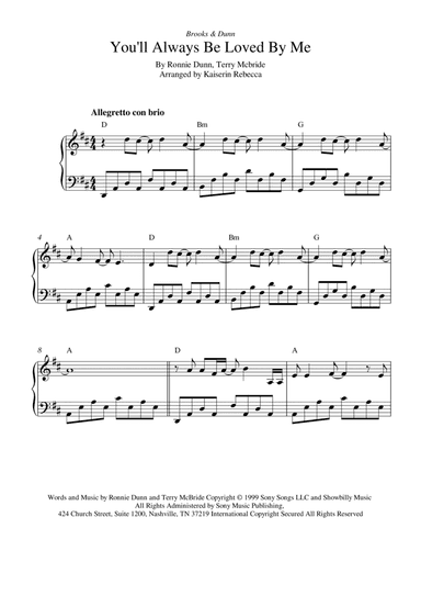 You'll Always Be Loved By Me (arr. Kaiserin Rebecca)