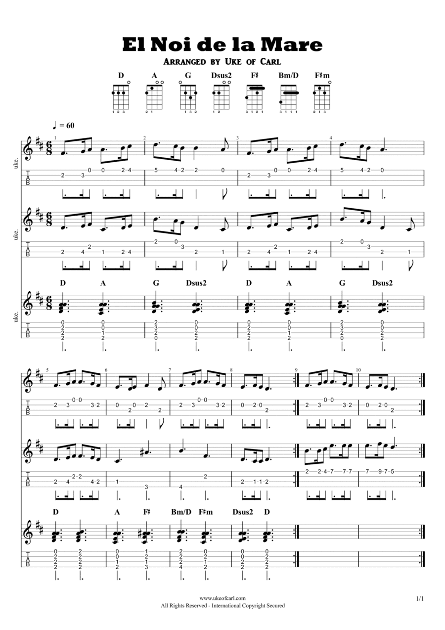 El Noi de la Mare - Ukulele Duet (arr. Carl Thomas)