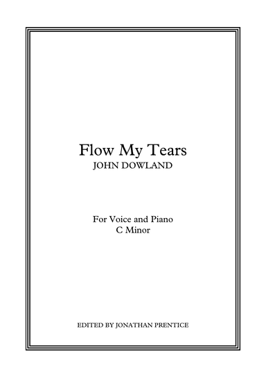 Flow My Tears (C Minor) (arr. Jonathan Prentice)