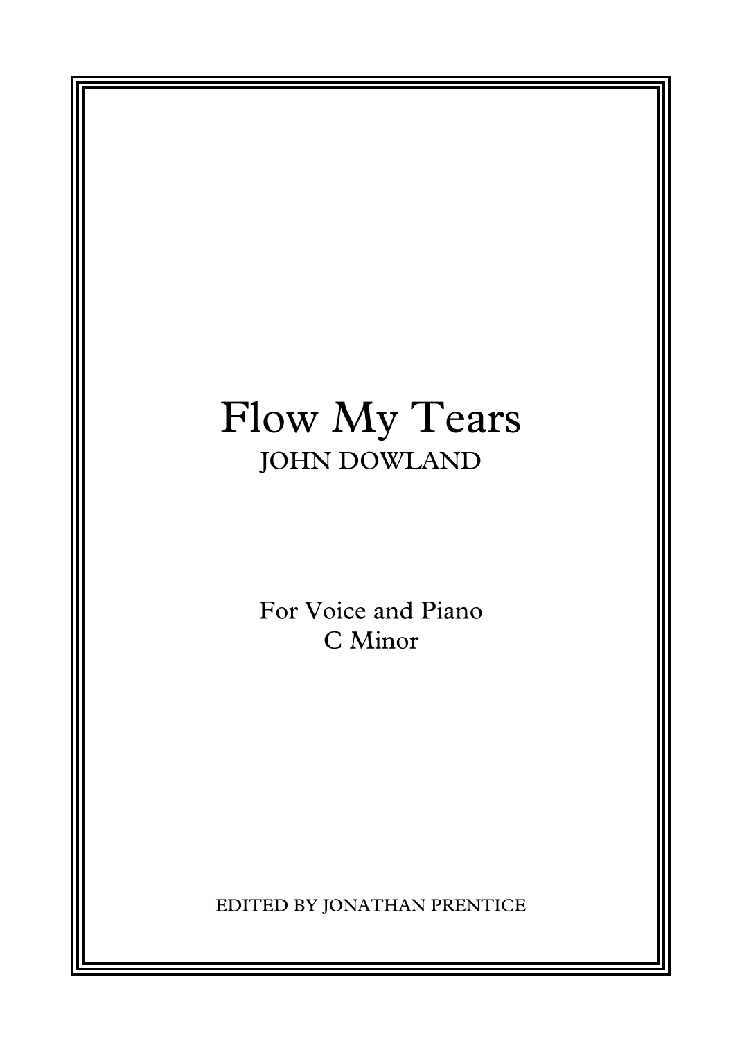 Flow My Tears (C Minor) (arr. Jonathan Prentice)