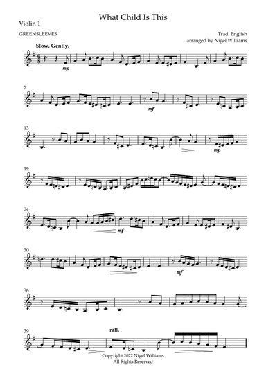 What Child Is This (arr. Nigel Williams)