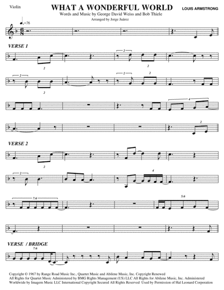 What A Wonderful World (arr. Jorge Juárez)