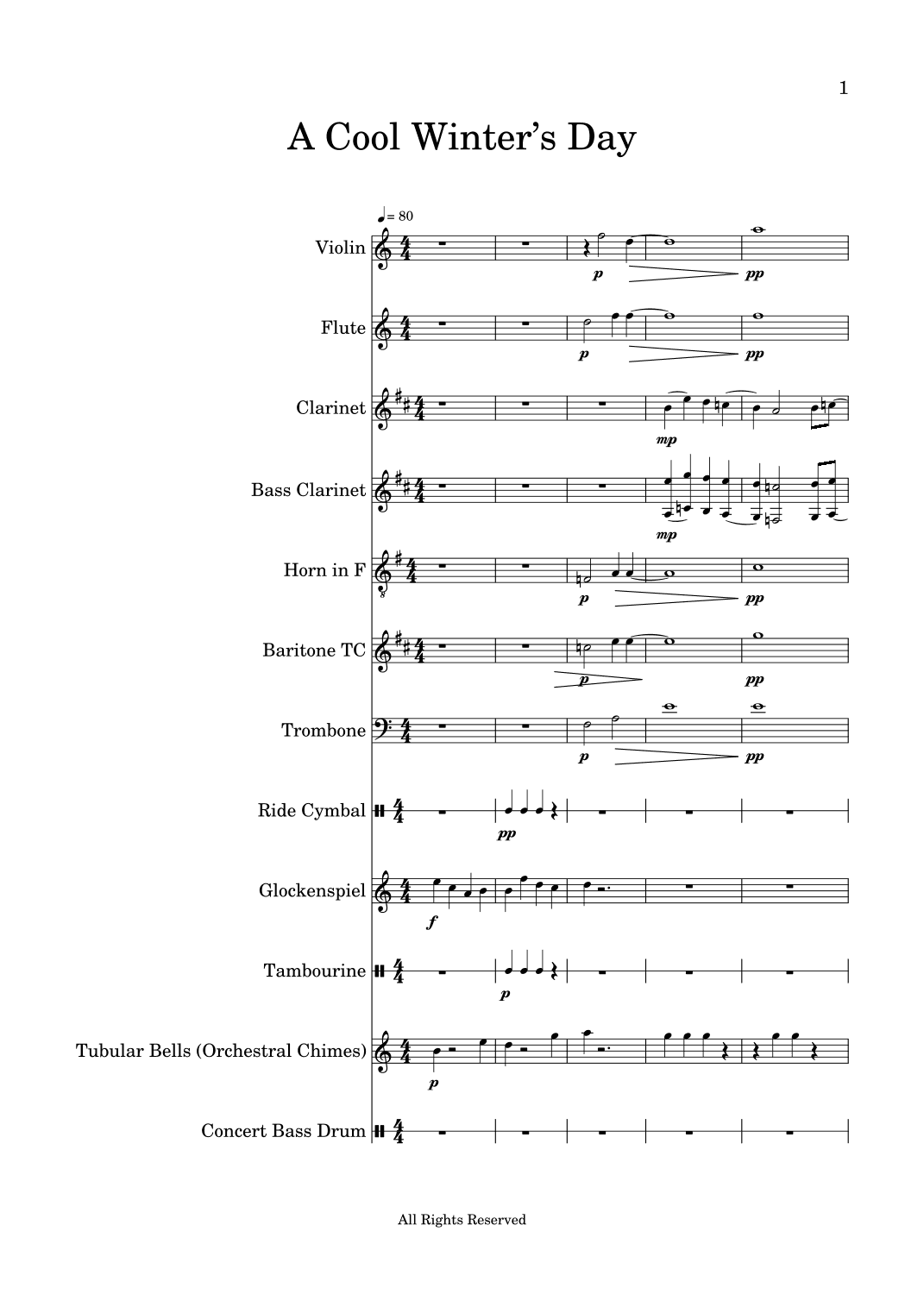 A Cool Winter’s Day - Score Only