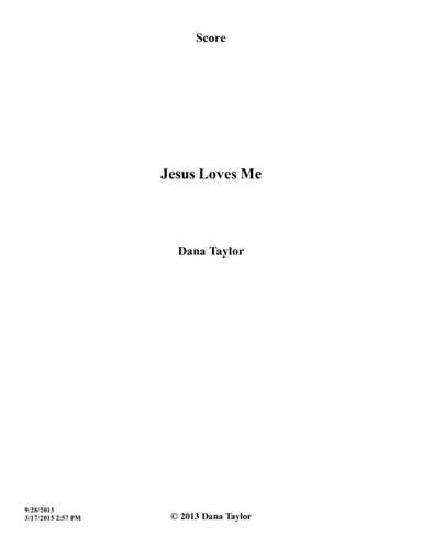 Jesus Loves Me (arr. Dana Taylor)