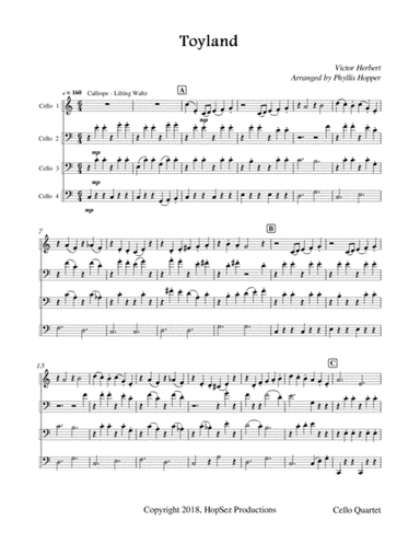 Toyland - 4 Cellos (arr. Phyllis Hopper)