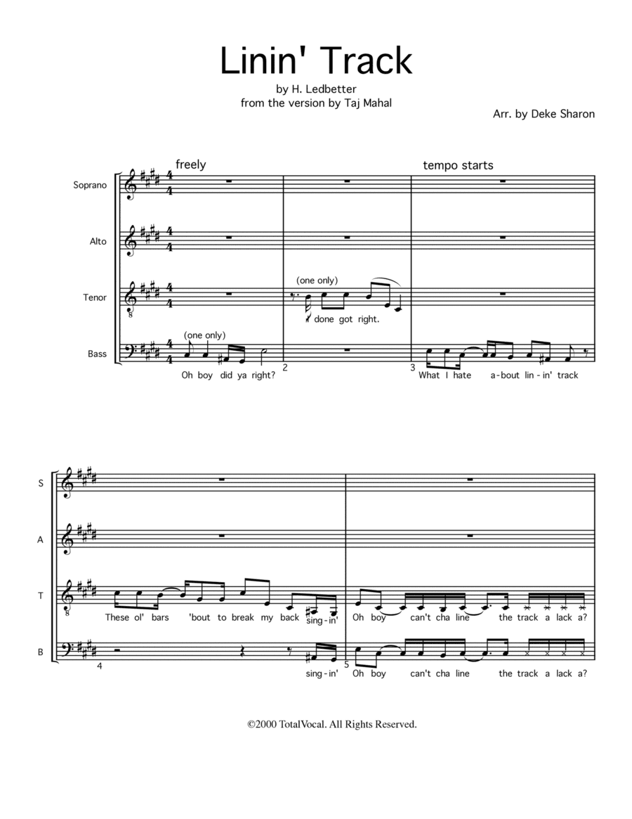 Linin' Track (arr. Deke Sharon)