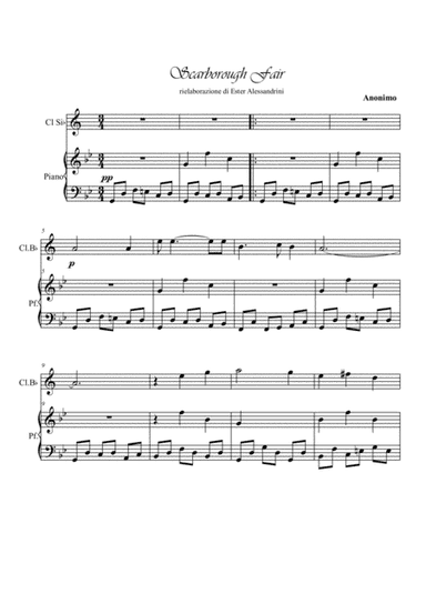 Scarborough fire. Clarinet and piano (arr. Ester Alessandrini)
