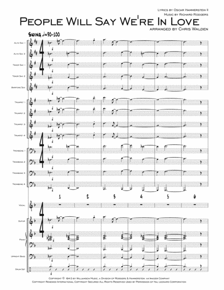 People Will Say We're In Love (arr. Chris Walden)