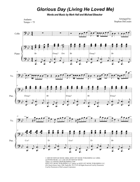 Glorious Day (Living He Loved Me) (arr. Stephen DeCesare)