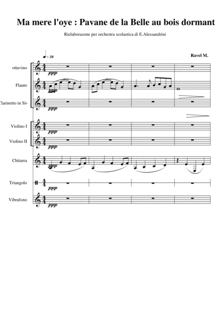 Pavane de la belle au bois dormant (da "Ma mere l'oye") (arr. Ester Alessandrini)
