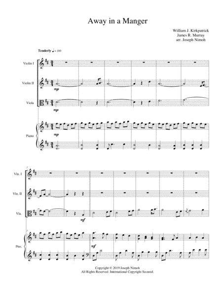 Away In A Manger/Cradle Song - Score & All Parts (arr. Joseph Nimoh)