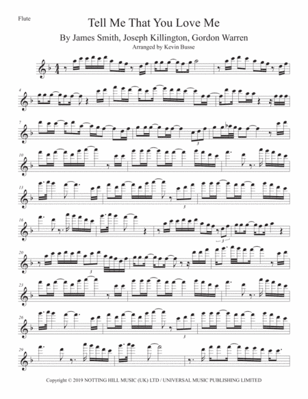 Tell Me That You Love Me (arr. Kevin Busse)