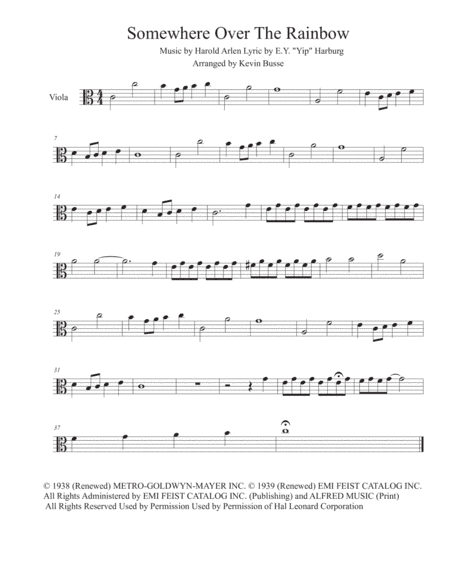 Over The Rainbow (from The Wizard Of Oz) (arr. Kevin Busse)