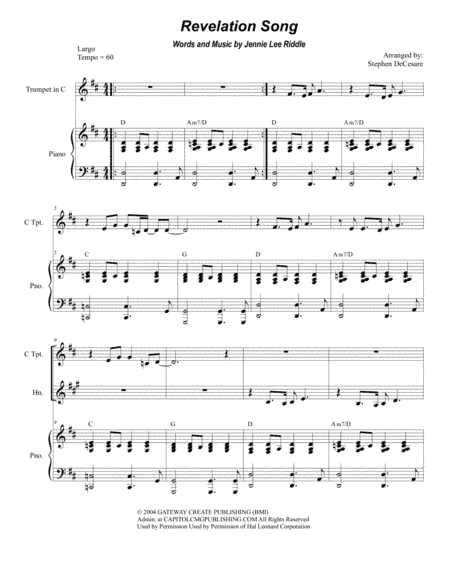 Revelation Song (arr. Stephen DeCesare)