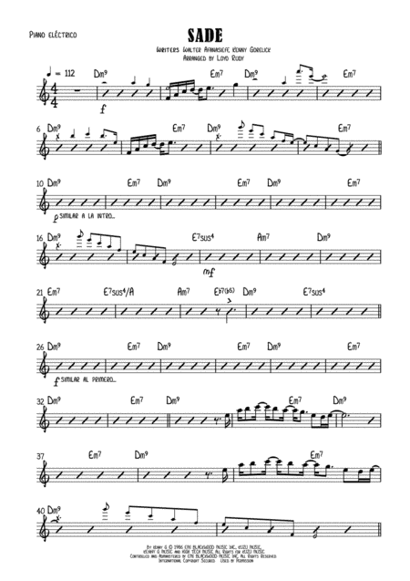 Sade (arr. Loyo Rudy)