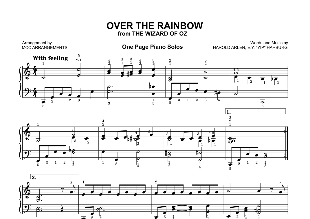 Over The Rainbow (arr. MCC Arrangements)