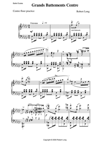 Polonaise for Grands Battements Sheet Music