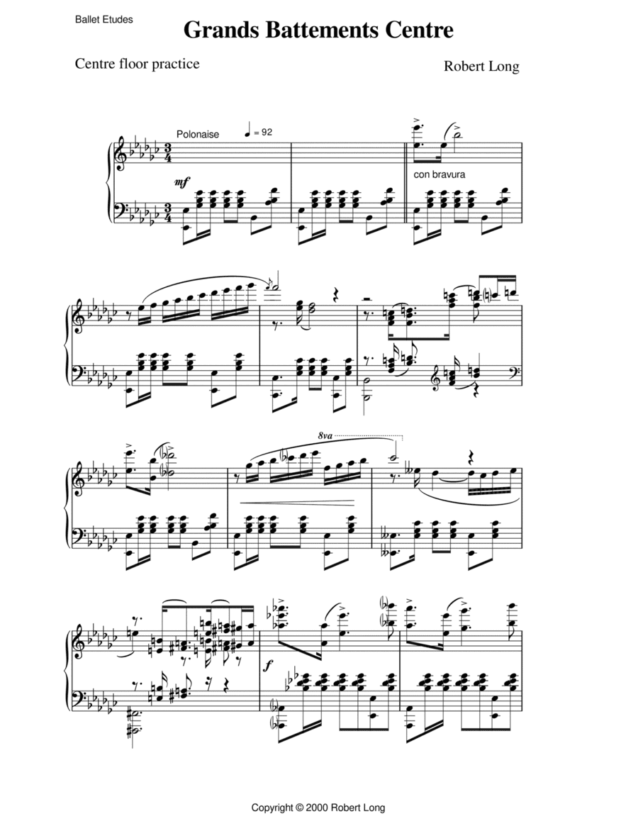 Polonaise for Grands Battements Sheet Music