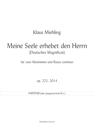 Meine Seele erhebet den Herrn
