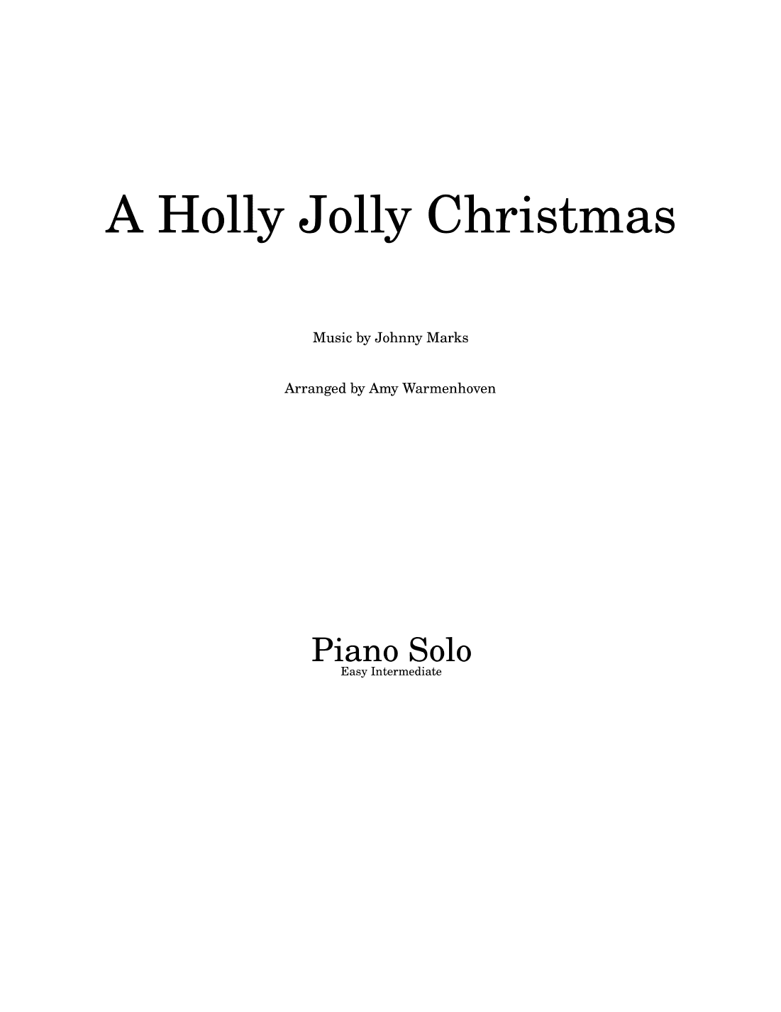 A Holly Jolly Christmas (arr. Amy Warmenhoven)