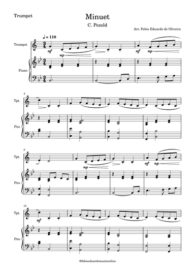 Minuet ("Bach") (arr. Fabio Eduardo de Oliveira)