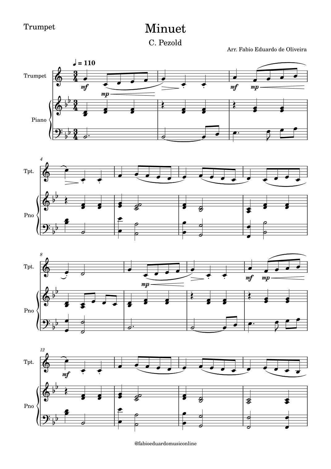 Minuet ("Bach") (arr. Fabio Eduardo de Oliveira)